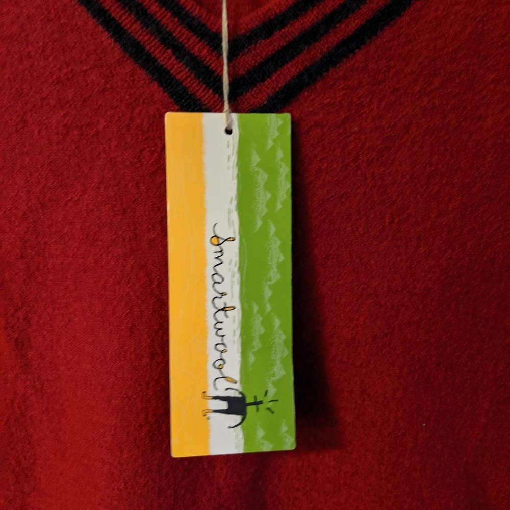 Smartwool Red V-Neck Sweater - Picture 2 of 3